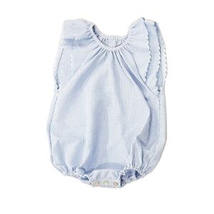 Belati | Light Blue Seersucker Girls Romper